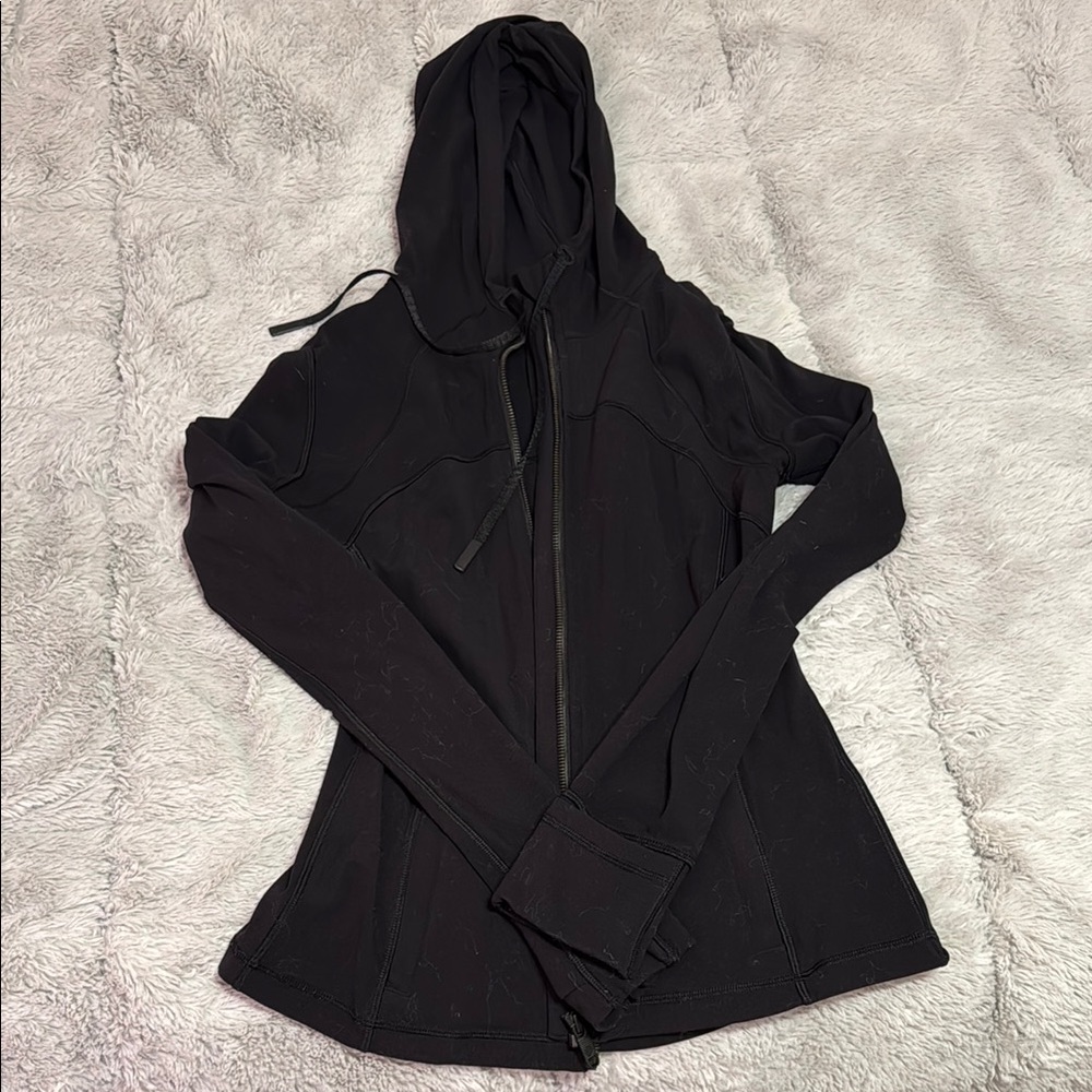 black lululemon hooded define jacket